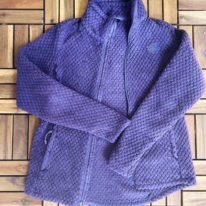 The North Face Purple Fleece Jacket with Thumb sleeves size s/p Sportsware